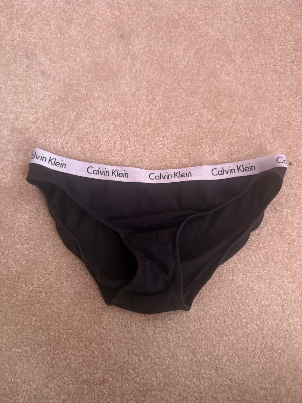 Calvin Klein Black Bikini Briefs with White Logo Waistband